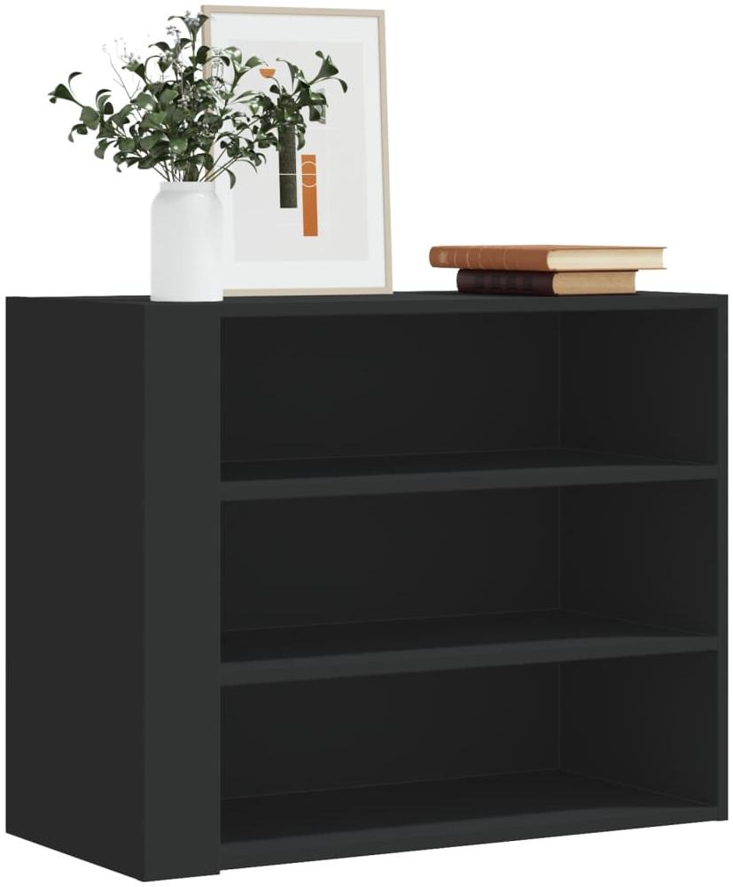 vidaXL Wandregal Schwarz 75x35x60 cm Holzwerkstoff 848417 Bild 1