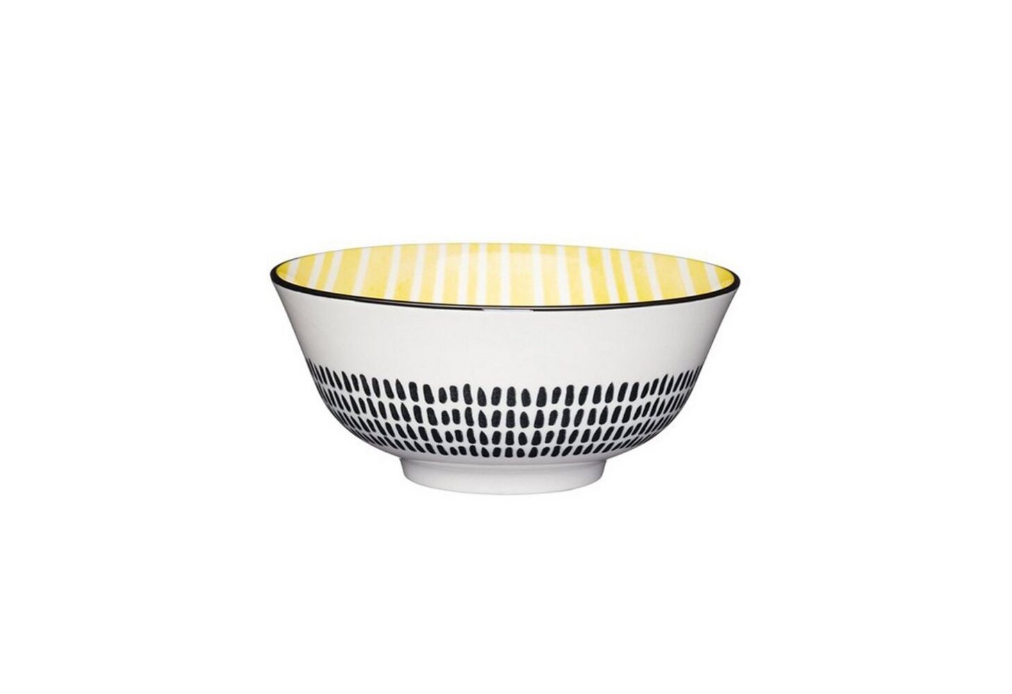 KitchenCraft Stoneware Bowl 15,7 cm Dot and Stripe Bild 1