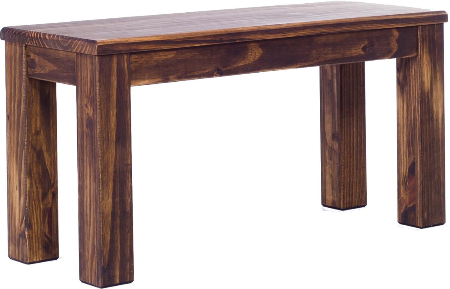 Sitzbank 80 cm Rio Classico Eiche antik Pinie Massivholz Esszimmerbank Küchenbank HolzbankBrasilmöbel Bild 1