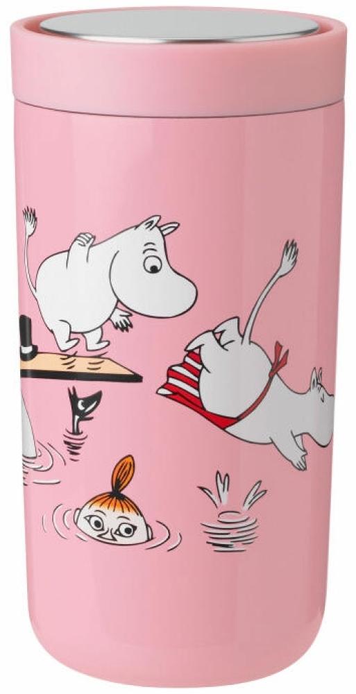 Stelton Thermobecher To Go Click Moomin Swim, Isolierbecher, Edelstahl, Kunststoff, 200 ml, 1370-10 Bild 1