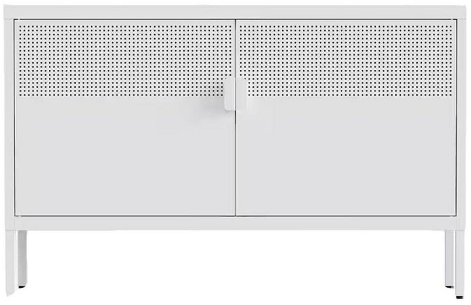 FLEXISPOT Kommode Tulip Dopaminfarbener Metallschrank (Multifunktionaler Spind, Bodenschrank), Aufbewahrungs-Seitenschrank mit Doppeltüren Bild 1