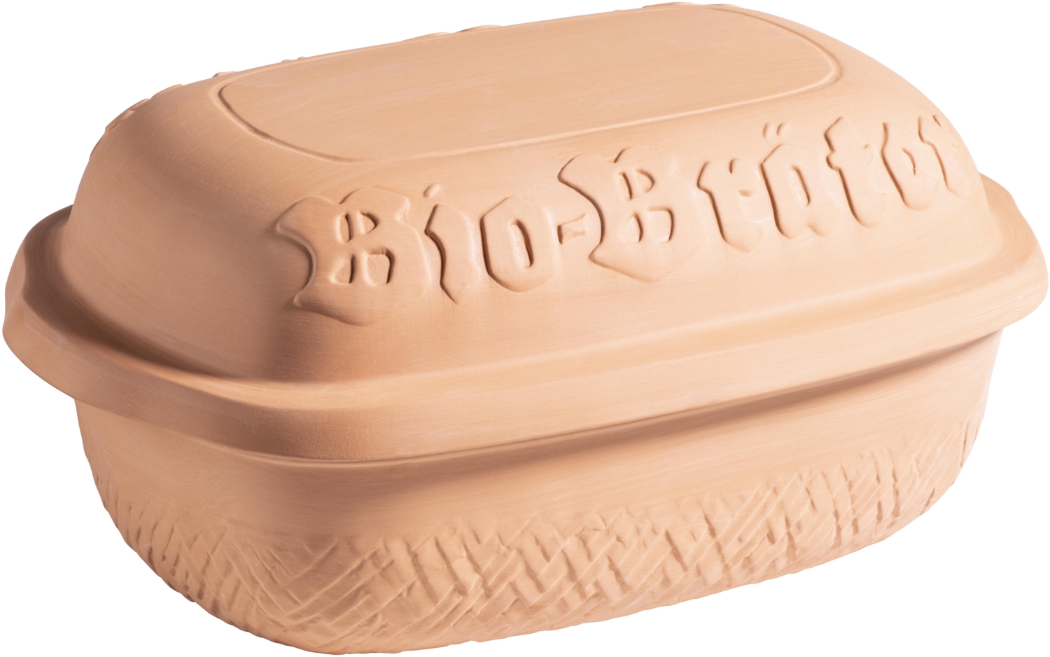 MSER 934115 Bio-Brter Tontopf mit Deckel, fasst ca. 4,5 L, Keramik Topf fr schonendes, fettfreies Dampfgaren, als Rmertopf (Schmortopf) fr Braten, Geschmortes oder Auflauf im Backofen, Natur Ton Bild 1