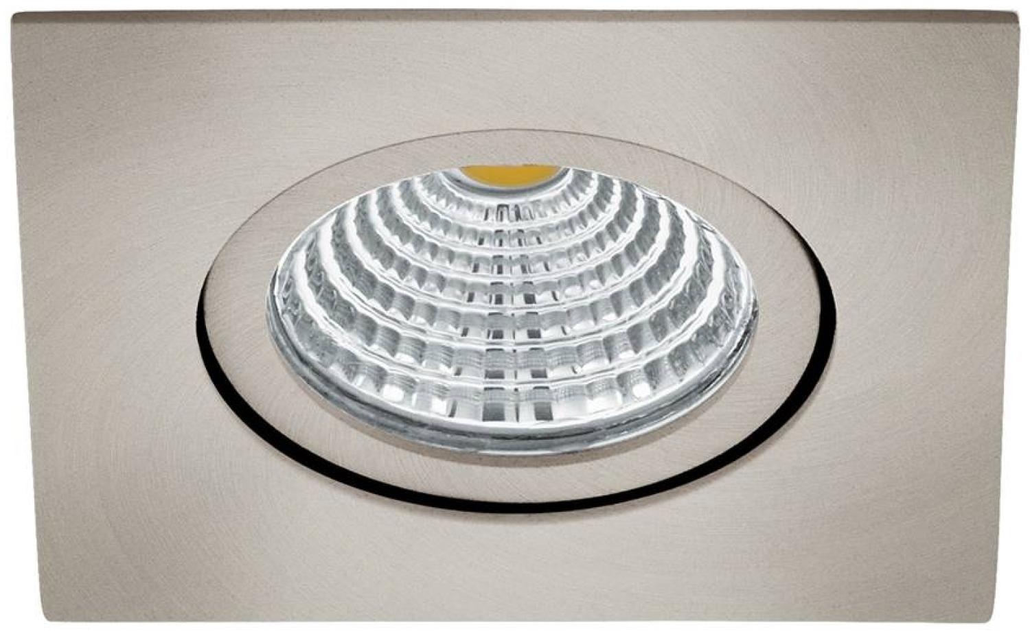 Eglo 98308 Hochvolt LED Einbauleuchte SALICETO nickel-matt 4000K L:8,8cm B:8,8cm H:4,2cm schwenkbar Bild 1