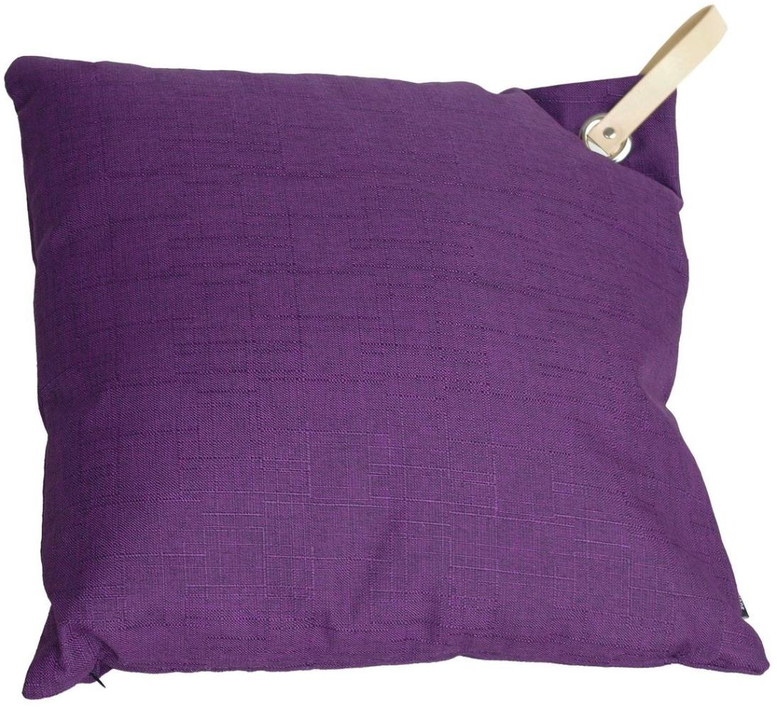 Dekokissen Catch 45x45cm Polyester lila grün anthrazit oder braun Kuschelkissen lila Bild 1