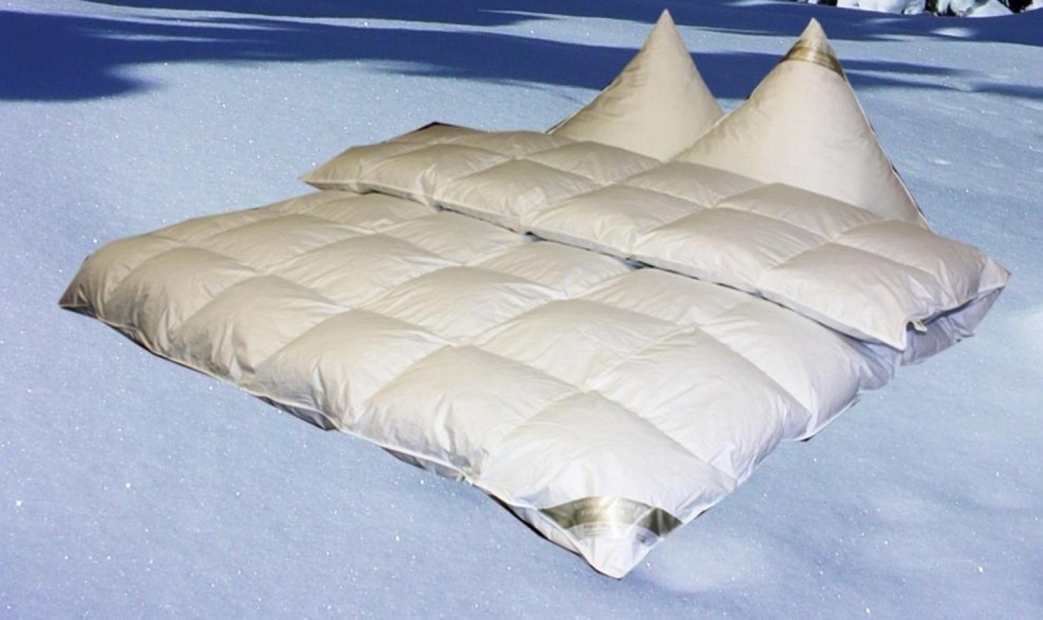 Eiszeit Premium 10 cm Winter Hochsteg Daunendecke Daunenbett 200x220 cm Bild 1