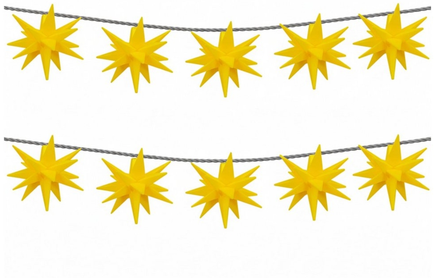 my home LED-Lichterkette Elvya, 10-flammig, 3D 10er Sternenlichterkette, Sterne, Lichterkette, 4,5 m beleuchtet Bild 1