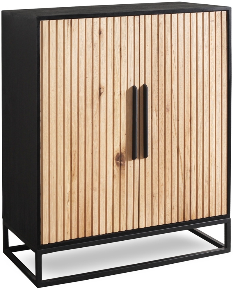 Schuhschrank 88x105cm 'Namibia' Eiche & Mango schwarz Bild 1