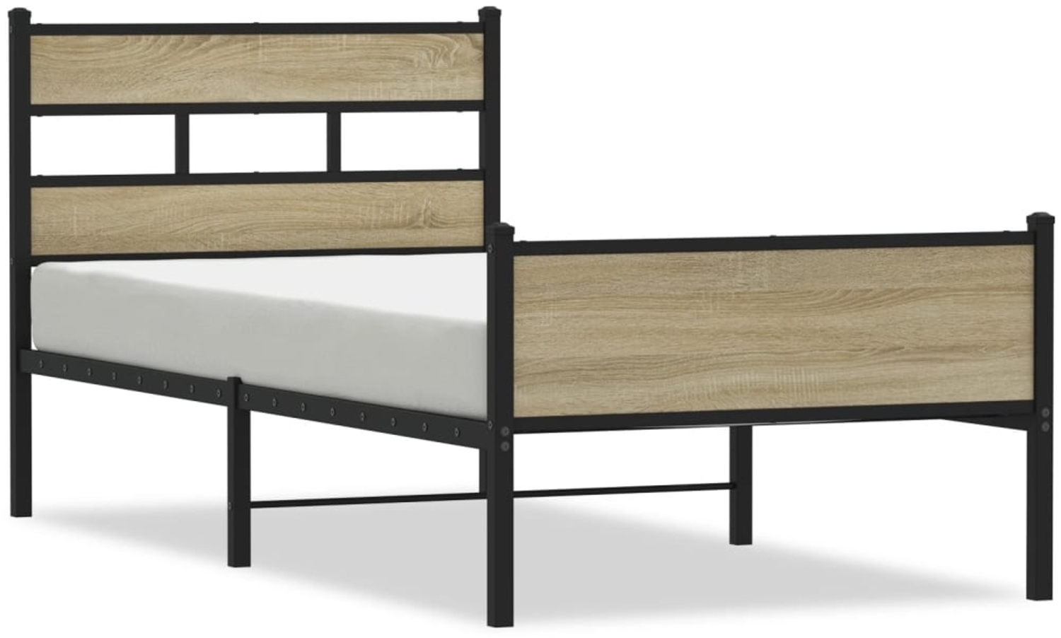 vidaXL Bettgestell ohne Matratze Sonoma-Eiche 100x190 cm Holzwerkstoff 4017284 Bild 1