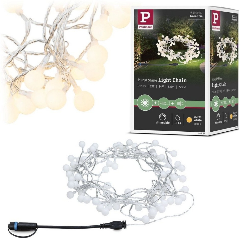 Paulmann 94557 Plug&Shine Lichterkette IP44 7,5m 3000K Bild 1