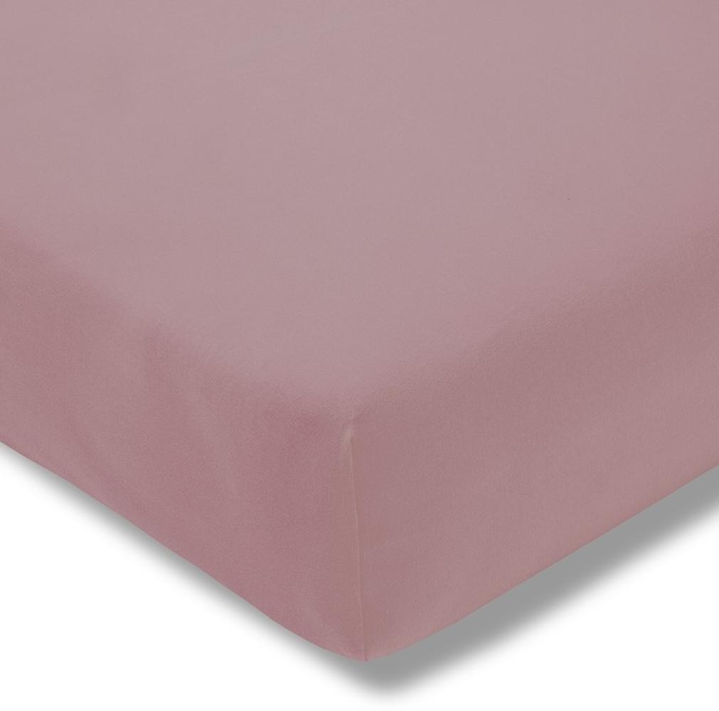 ESTELLA Spannbetttuch Zwirnjersey | Flieder | 150x200 cm | passend für Matratzen 140-160 cm (Breite) x 200-220 cm (Länge) | trocknerfest und bügelfrei | 97% Baumwolle 3% Elastan Bild 1