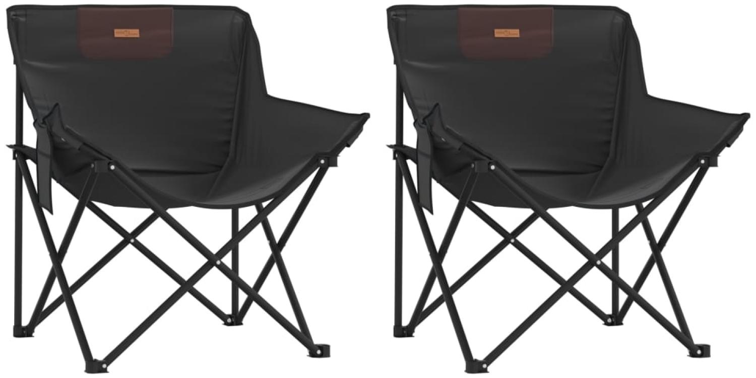 vidaXL Campingstühle 2 Stk. mit Tasche Klappbar Schwarz 366548 Bild 1