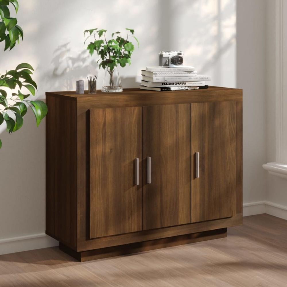 vidaXL Sideboard Braun Eichen-Optik 92x35x75 cm Holzwerkstoff 817242 Bild 1