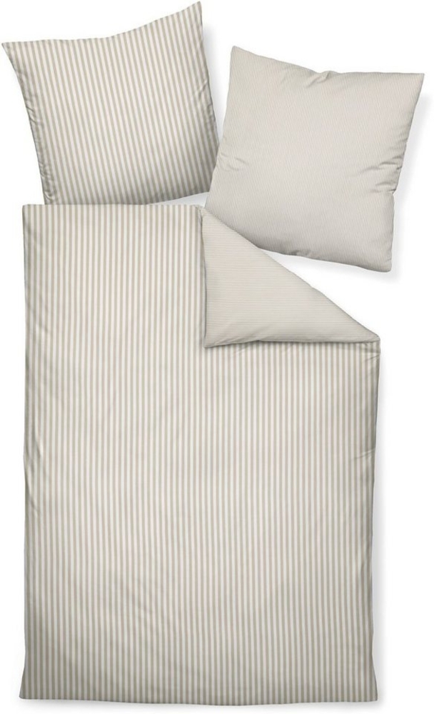 Janine Bettwäsche Edelflanell Bettwäsche 135X200,80x80 Chinchilla S natur, Baumwolle, 2 teilig, bettwäsche 135x200 baumwolle bettwäsche 135x200 mit reißverschluss Bild 1