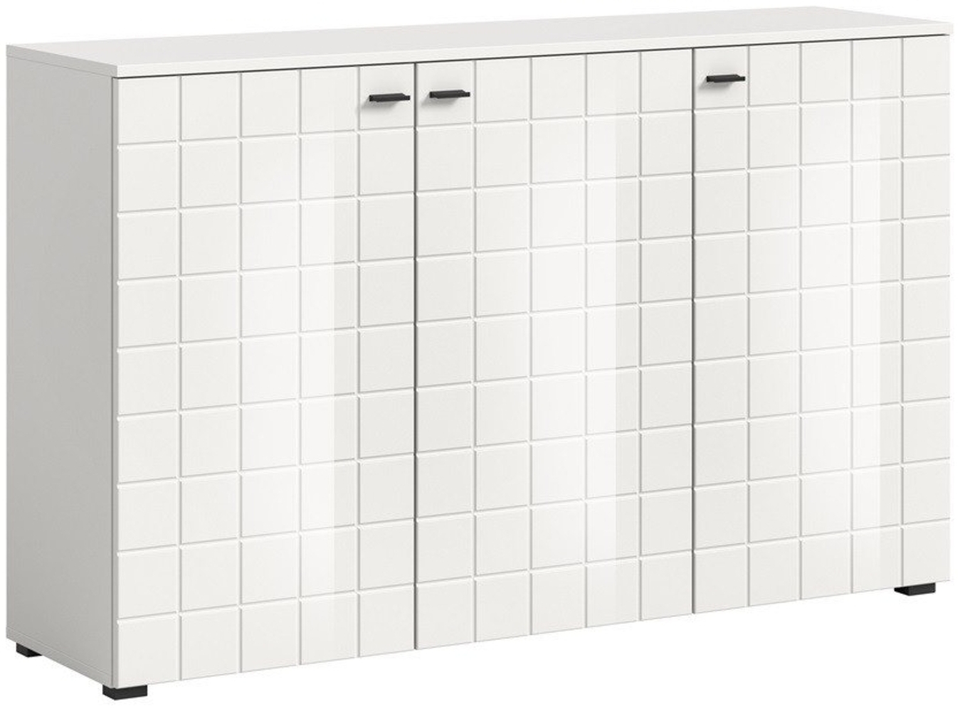 Sideboard Monte - Weiß Hochglanz / Weiß Bild 1