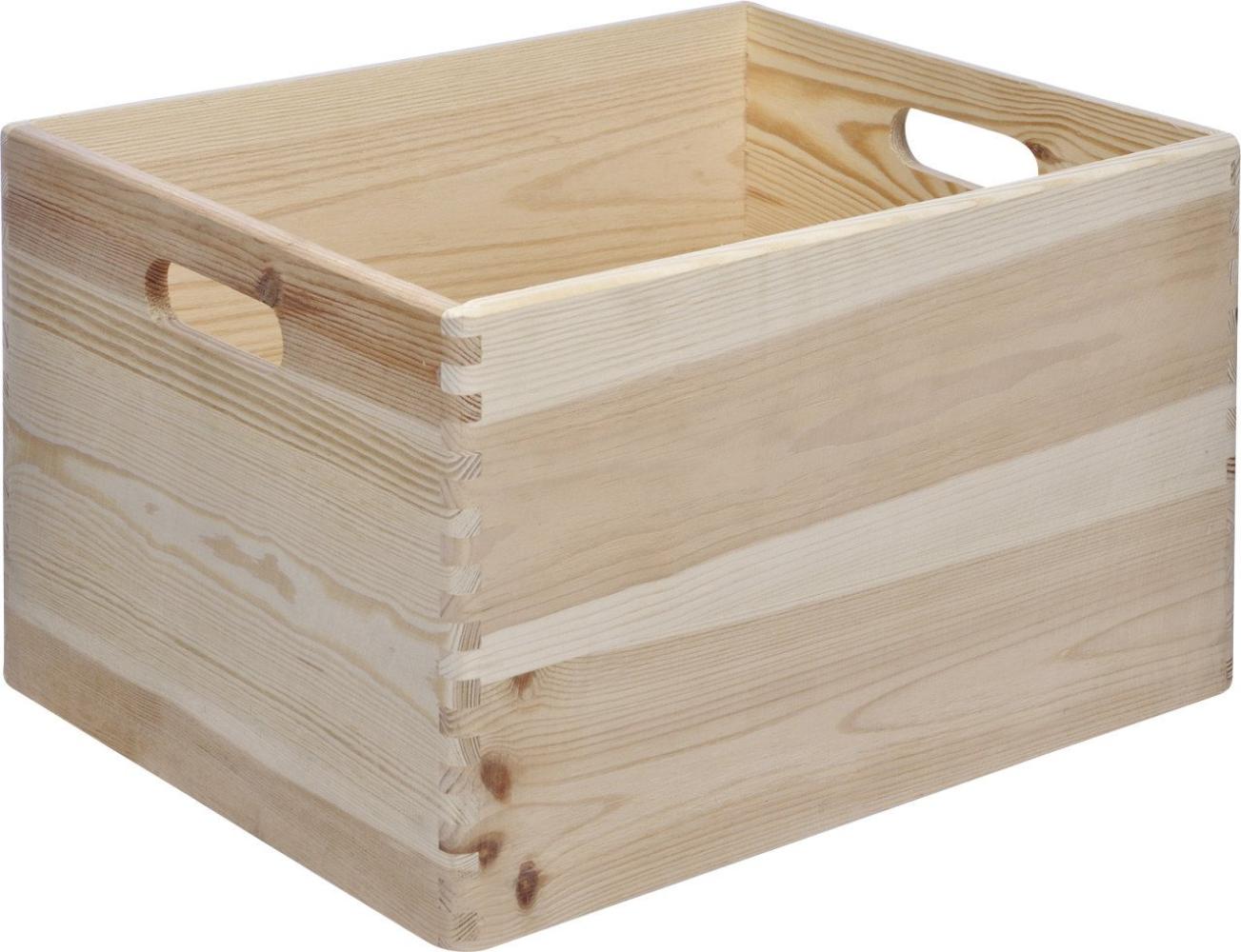 Stapelbox Holz Gr. L 30 x 40 x 23 cm Holzkiste Holzbox Kiste Box Bild 1