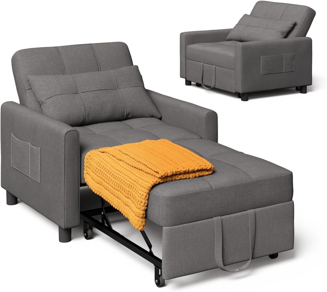 GarveeMore Schlafsofa Klappbares Schlafsofa, ausklappbarer Stuhl, Lounge, Chaise für, mit Relaxfunktion Bild 1