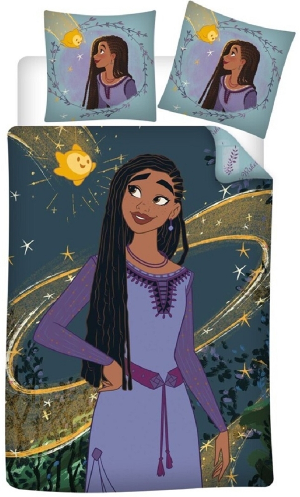 Disney WISH Bettwäsche-Set Poly-Baumwolle Decken- & Kissenbezug 140x200 + 65x65 cm Bild 1