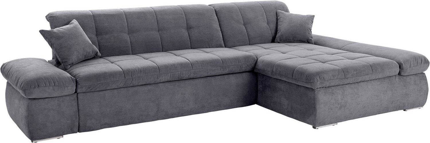 DOMO collection Ecksofa Moric Luxus - B/T/H 300/172/80 cm, XXL-Format, L-Form, 140kg Belastung/Sitz, in Cord, Chenille, Kunstleder Bild 1