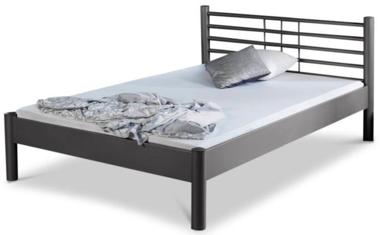 BedBox Metallbett modernes Metallbett Mia, klassisches Kopfteil, pulverbeschichtetes Metall Bild 1