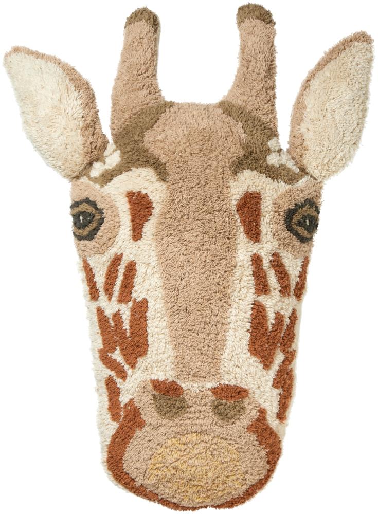 LIFETIME Kidsrooms Essence Kissen - Giraffe, 100% recycelbare Baumwolle in Braun, 45 x 55 cm Bild 1