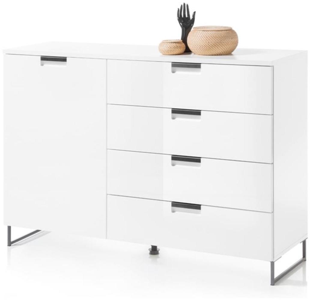 Sideboard '2 CALGARY', weiß Hochglanz, 120cm Bild 1