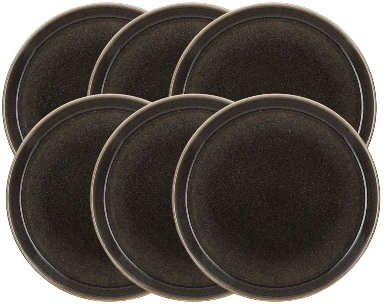 Bitz Teller-Set Speiseteller matt grey / shiny grey 27 cm Set6, Steinzeug Bild 1