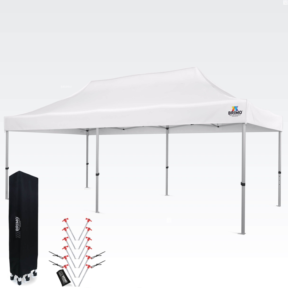 Zelt 3x6 ALU ohne Wände - Aluminiumrahmen, wasserdicht - ohne Wändeänden - Weiß Bild 1