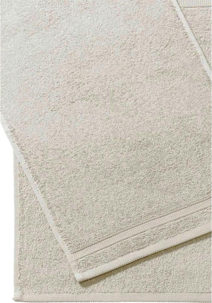 Handtuch Baumwolle Plain Design - Farbe: grau-beige, Größe: 90x200 cm Bild 1