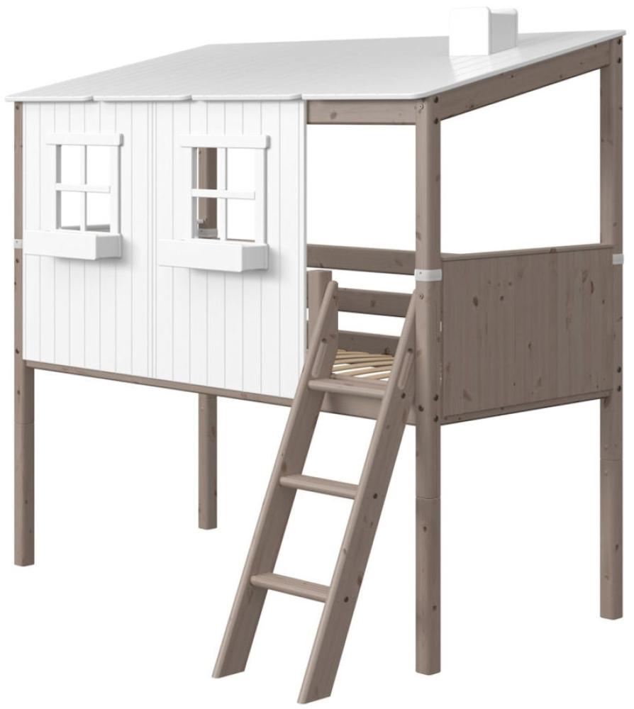 Flexa 'Classic' Halbhochbett mit Baumhausaufsatz, Terra Bild 1