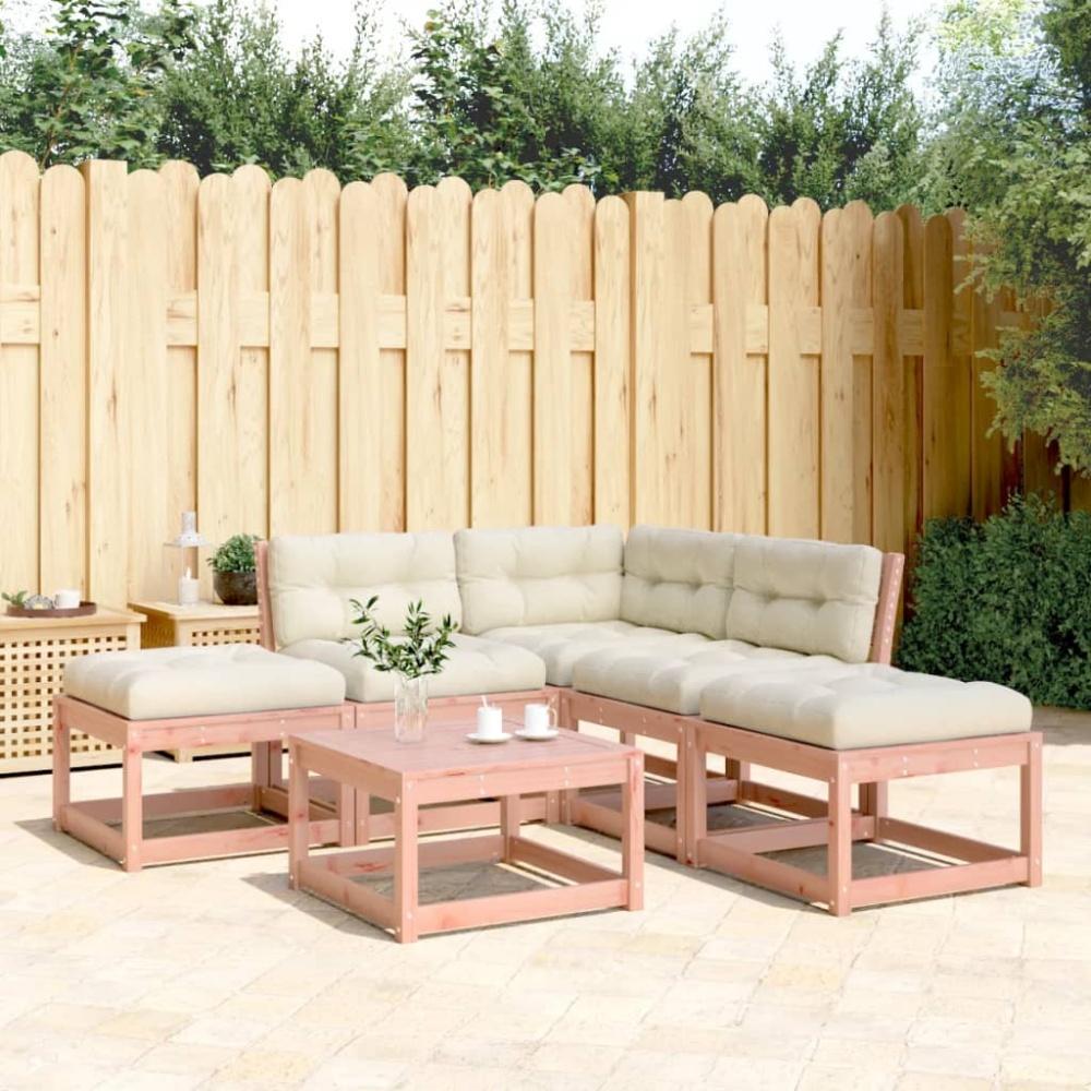 vidaXL 5-tlg. Garten-Sofagarnitur mit Kissen Massivholz Douglasie 3216963 Bild 1