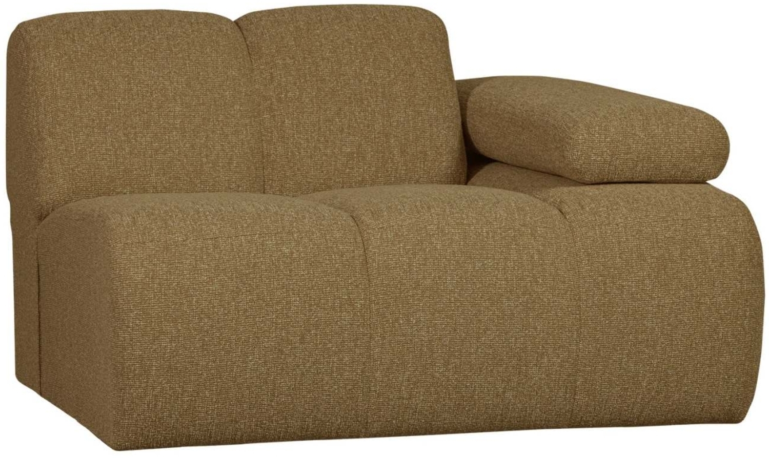 Modulsofa Mojo Boucle 1er Arm-Rechts, Gelb/Braun Bild 1