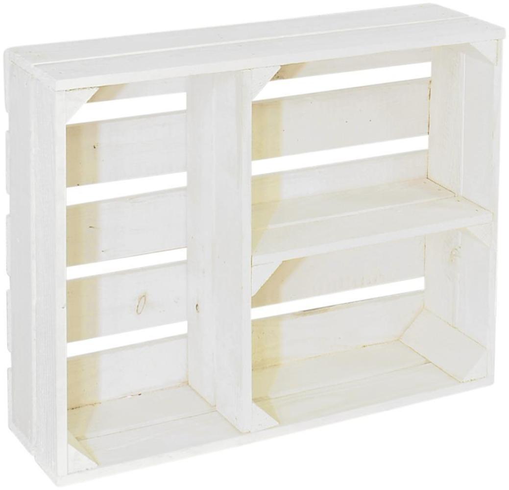 CHICCIE 3 Set Holzregal Schmalhanz 50x40x15cm - Weiß T Regal Bild 1