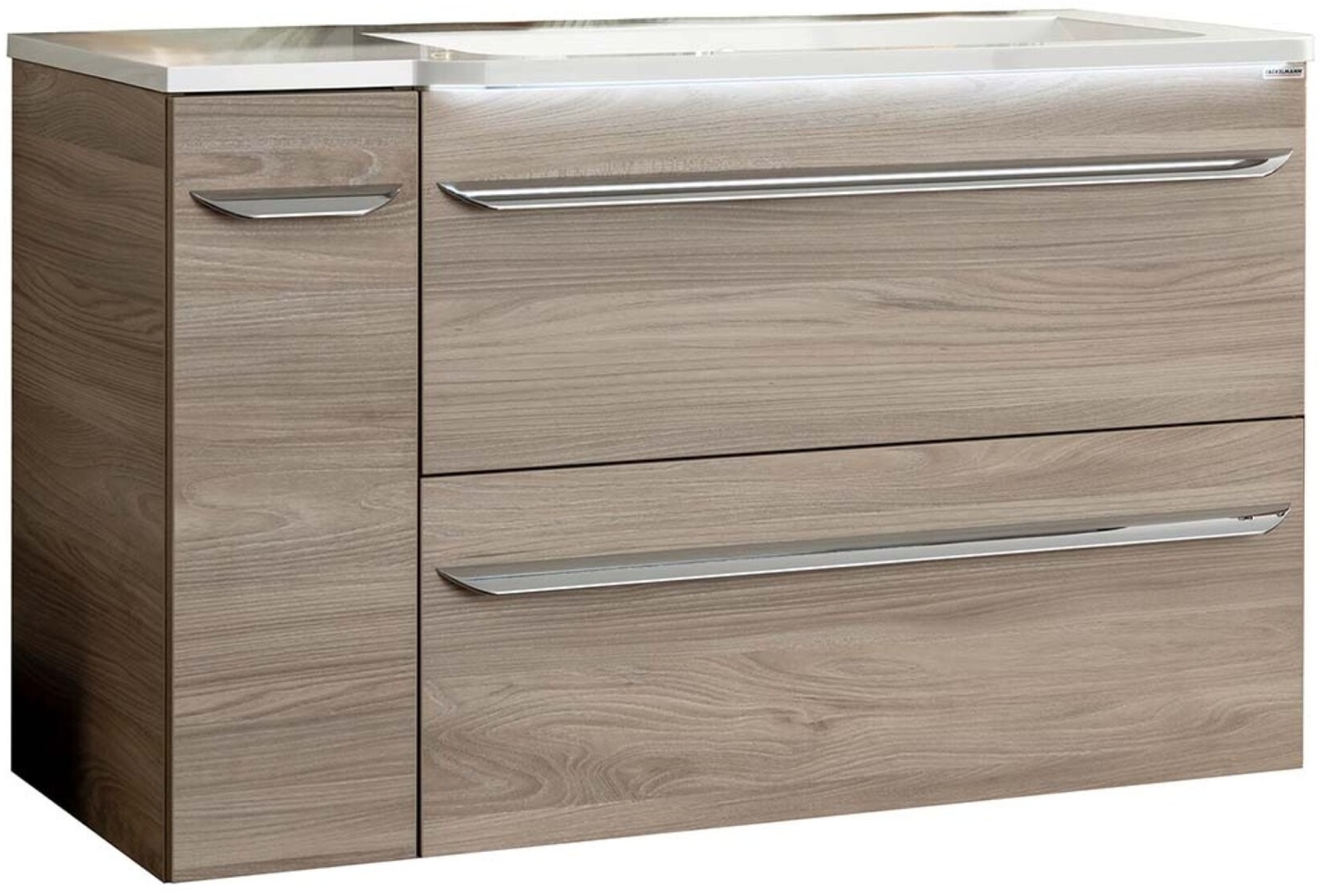 Fackelmann LUXOR Badmöbel Set 3-teilig 100 cm, Braun + Unterschrank links Bild 1