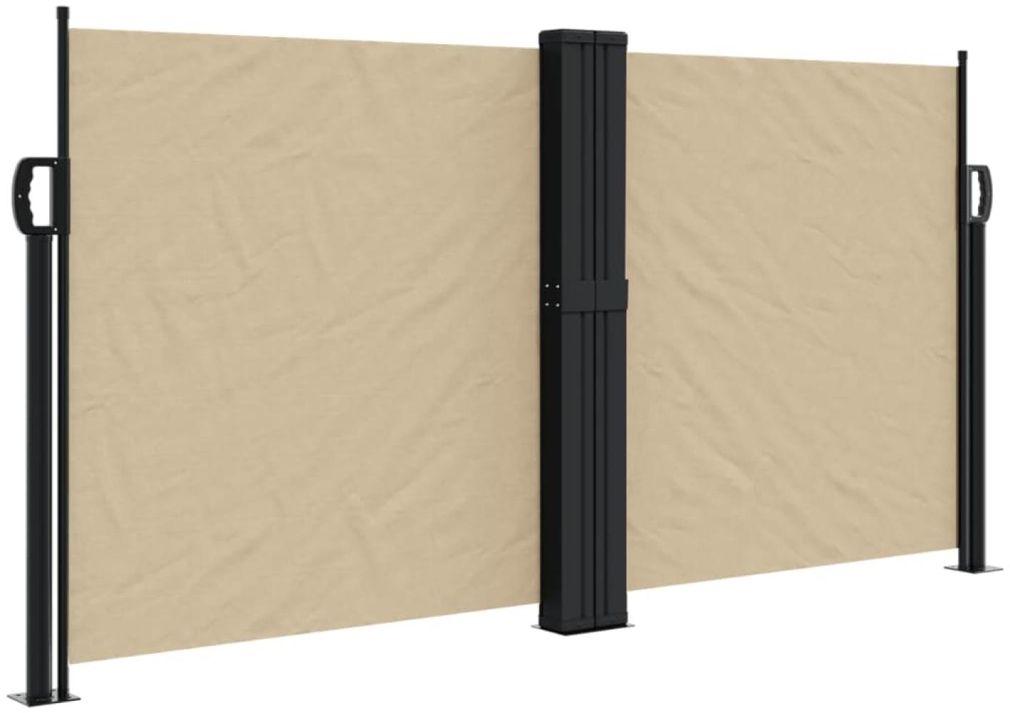 vidaXL Seitenmarkise Ausziehbar Beige 120x1000 cm 4004705 Bild 1