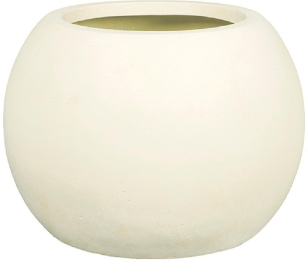 Polystone Globe runder Übertopf - frostsicher Ø 60 cm, Höhe 43 cm creme Bild 1