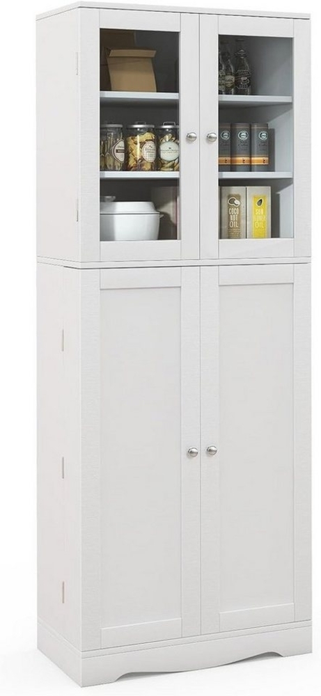 KOMFOTTEU Küchenbuffet Küchenschrank mit 2 Glastüren und Schrank Bild 1