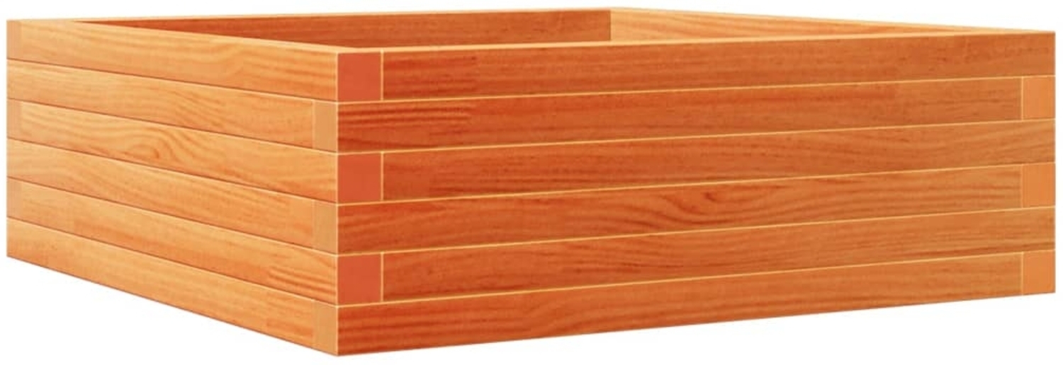 vidaXL Pflanzkübel Wachsbraun 70x70x23 cm Massivholz Kiefer 847195 Bild 1