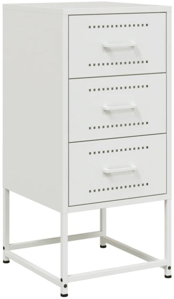 vidaXL Nachttisch Weiß 36x39x78 cm Stahl 846588 Bild 1