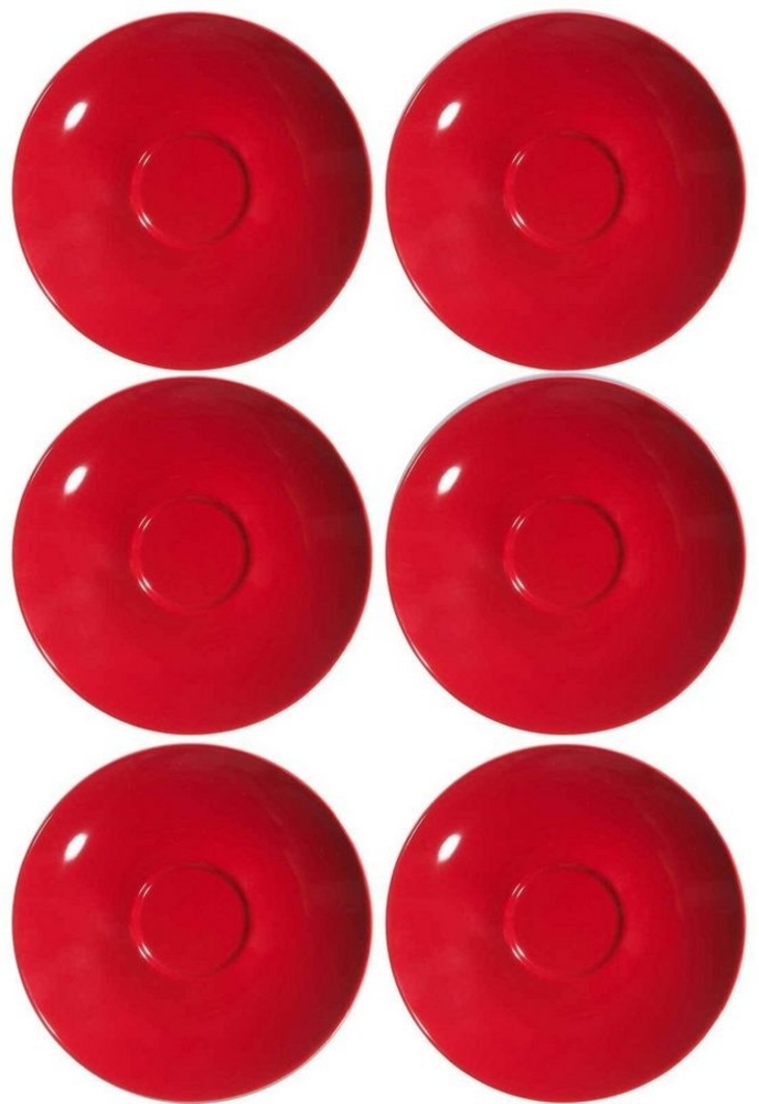 Ritzenhoff & Breker DOPPIO Kaffeeuntertasse 16 cm rot 6er Set Bild 1