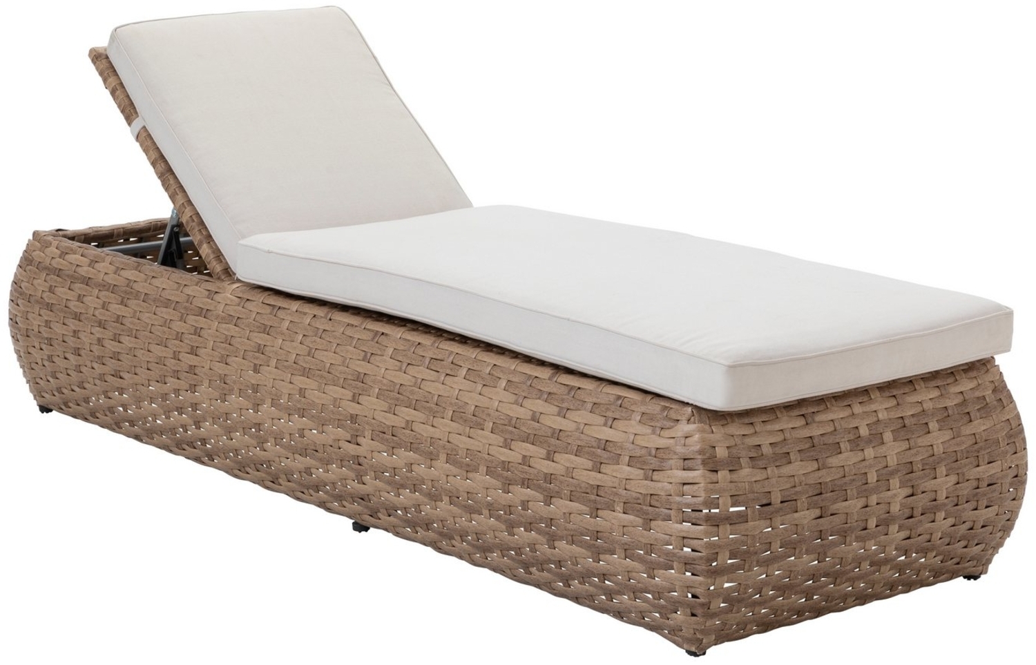 Dehner Gartenlounge-Set Gartenliege Tulum, mit verstellbarem Kopfteil, 195 x 94 x 60 cm, elegante Outdoor-Liege in Rattanoptik, inkl. Polster Bild 1
