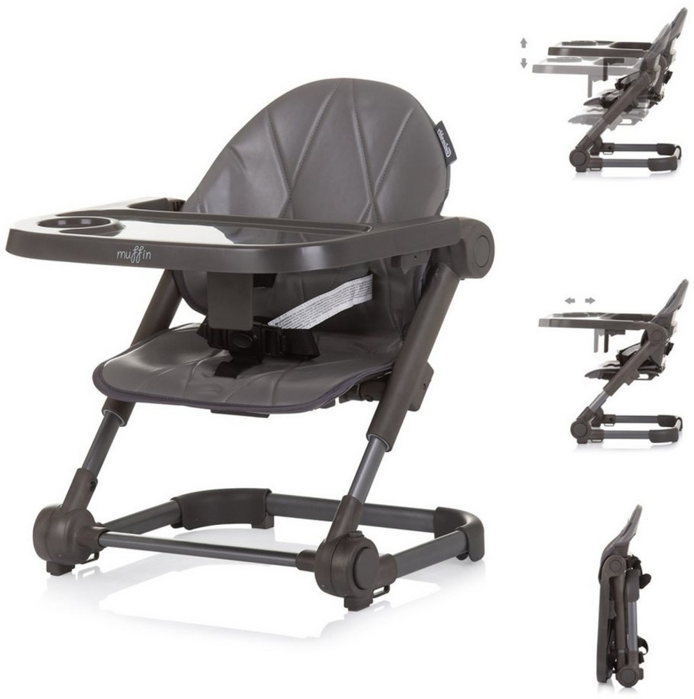 Chipolino Kinderstuhl, Booster Muffin klappbar, Gurt, höhenverstellbar, Tablett beige Bild 1