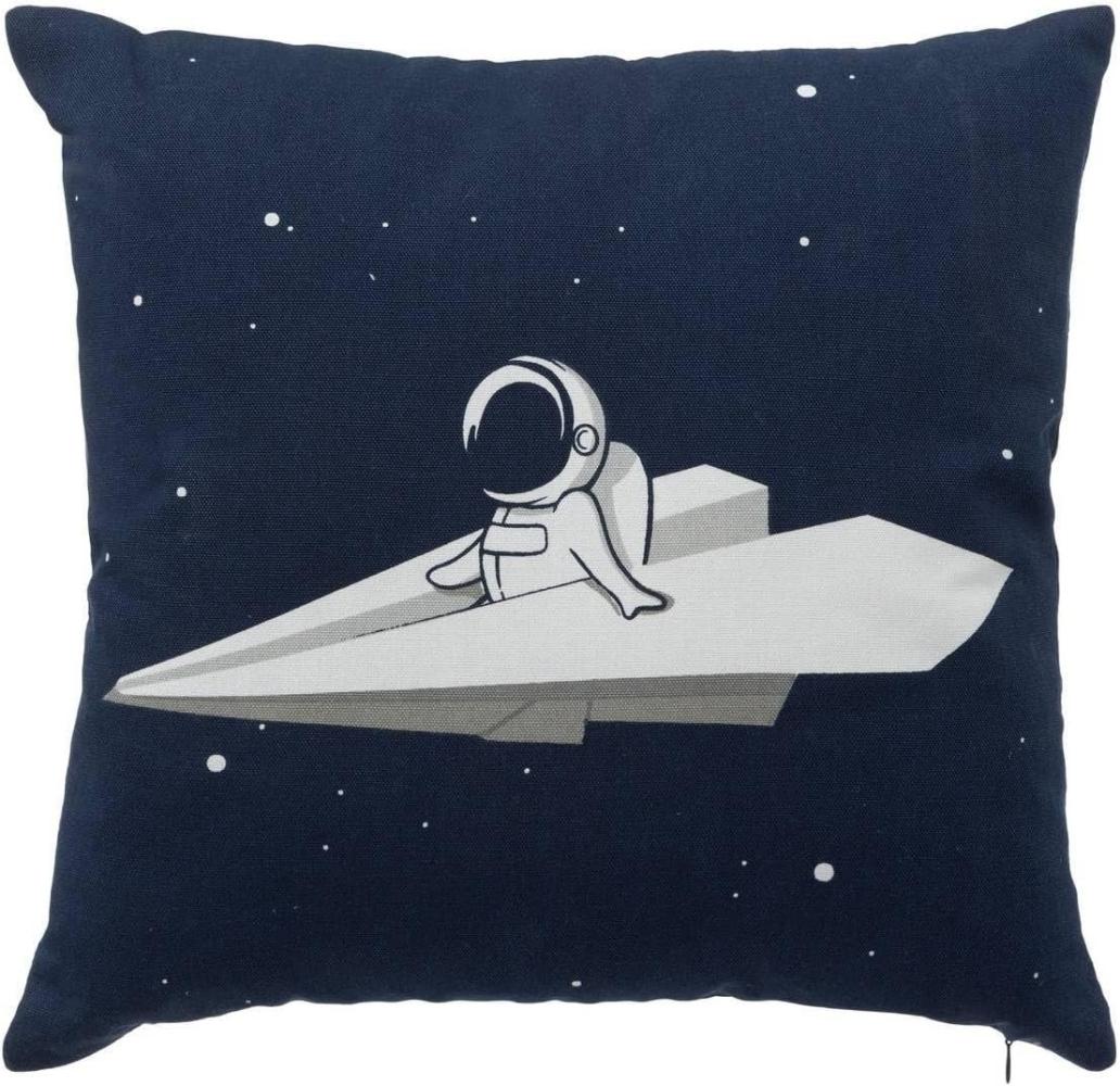 Atmosphera Créateur d'intérieur Dekokissen Dekokissen Astronaut, blau, Zierkissen, Kuschelkissen 40 x 40 cm, Kissenhülle mit Füllung Bild 1