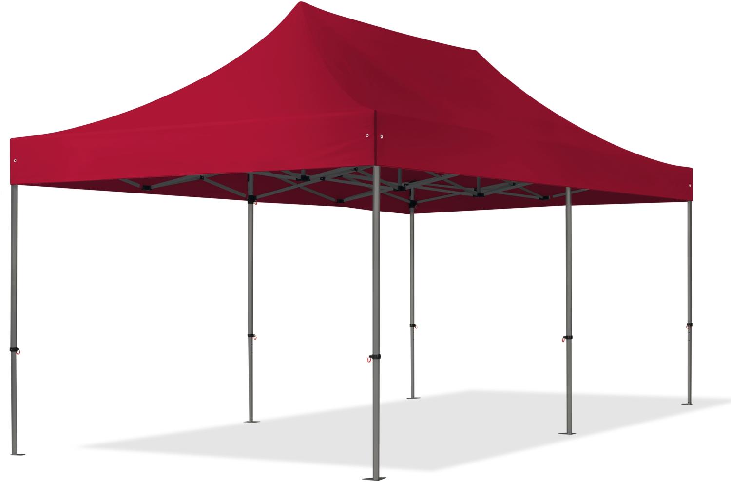 3x6 m Faltpavillon, PREMIUM Stahl 40mm, rot Bild 1