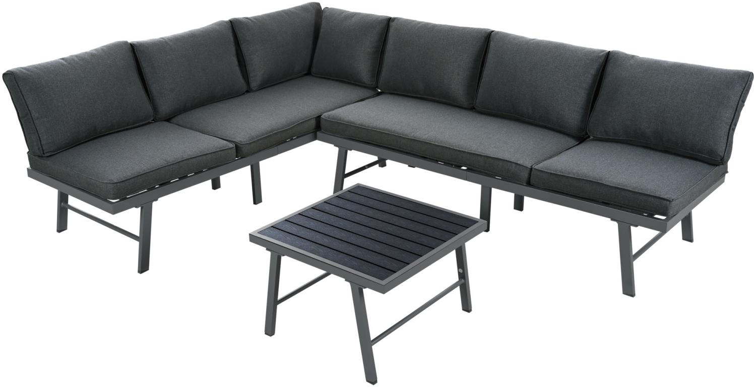 Merax Garten-Lounge-Set aus Aluminium, Gartenmöbel-Set, Lounge-Set für 5-6 Personen, Grau Bild 1