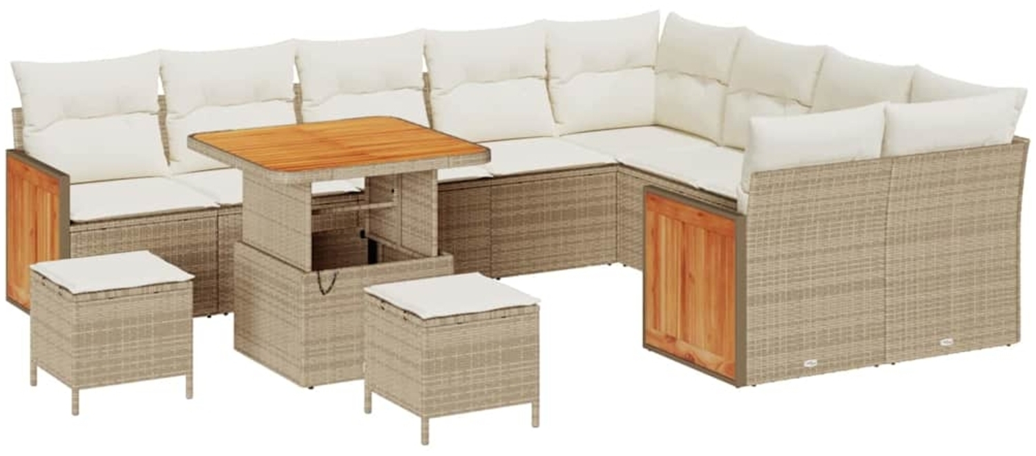vidaXL Garten-Sofa-Set 12 pcs Beige und Creme 80 x 80 x 71 cm 3363341 Bild 1