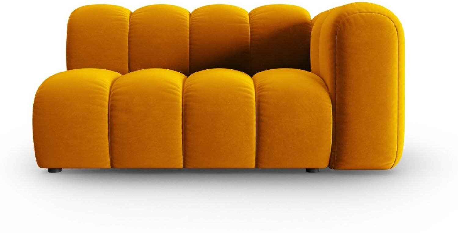 Micadoni Modulares Sofa Lupine 2-Sitzer Rechts Samtstoff Gelb Bild 1