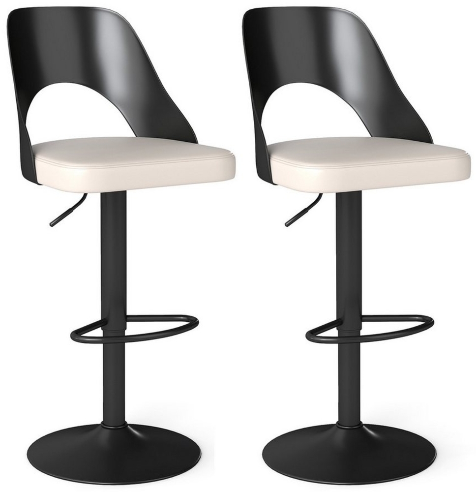 COSTWAY Barhocker (2er Set), Barstühle 360° drehbar, höhenverstellbarer Drehstuhl Bild 1