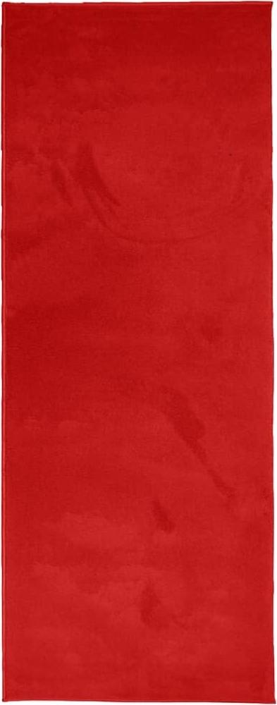 vidaXL Teppich OVIEDO Kurzflor Rot 80x200 cm 375618 Bild 1