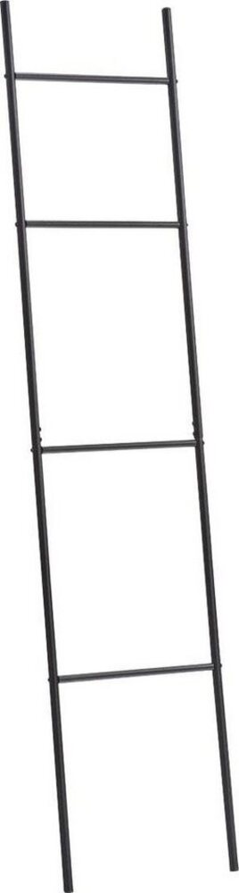 Zeller Leiter-Handtuchhalter Metall schwarz 38 x 2 x 176 cm Bild 1