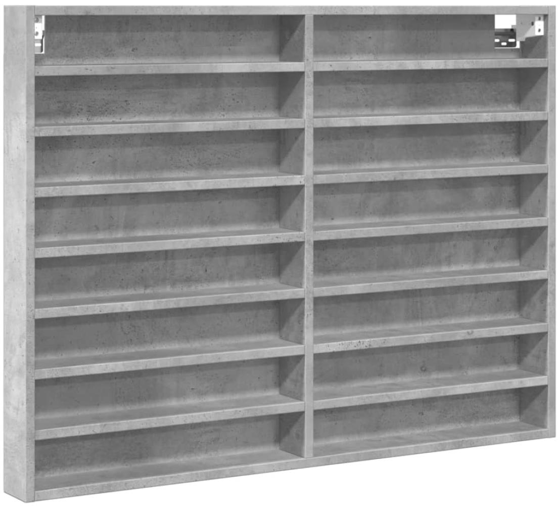 vidaXL Vitrinenschrank Betongrau 100x8,5x75 cm Holzwerkstoff 847936 Bild 1